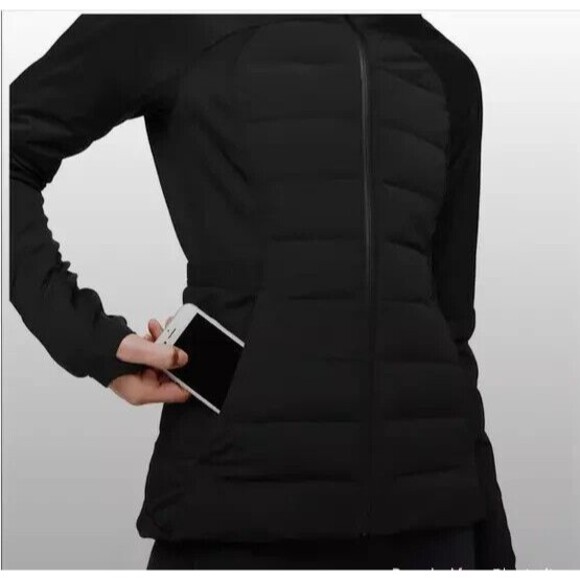 Lululemon Women'sDown For It All Jacket Water Resistant Black Sz 2 NEW - Picture 8 of 12